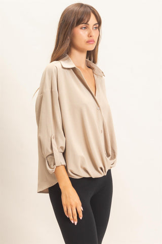 Ashlynn Dolman Button Top
