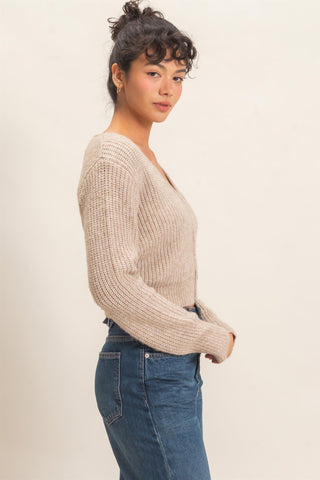 Finley Cropped Sweater Cardigan