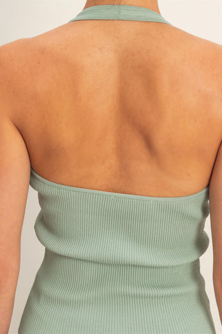 Francis Ribbed Halter Top