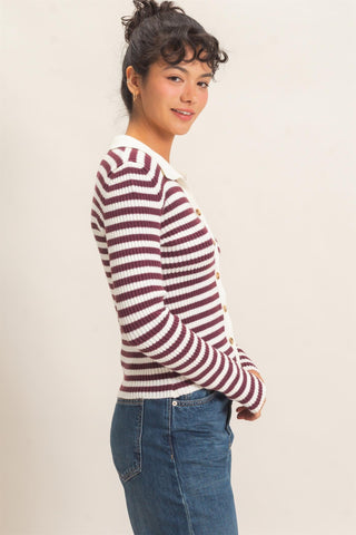 Francis Striped Button Polo