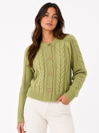 Pendleton Cotton Cable Knit Cardigan