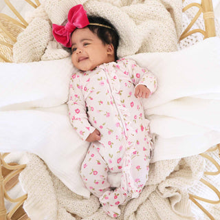 Caden Lane Baby Penny's Posies Ruffle Footie