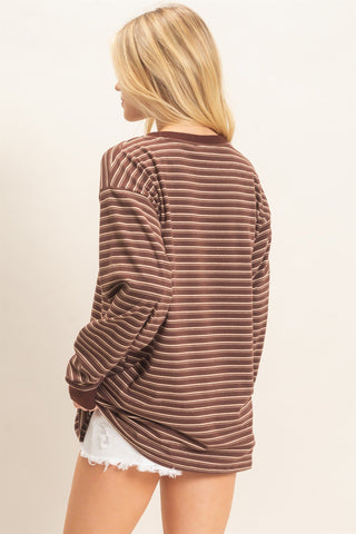 Brinley Striped Crew Top