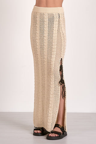 Elan Tie Slit Maxi Skirt