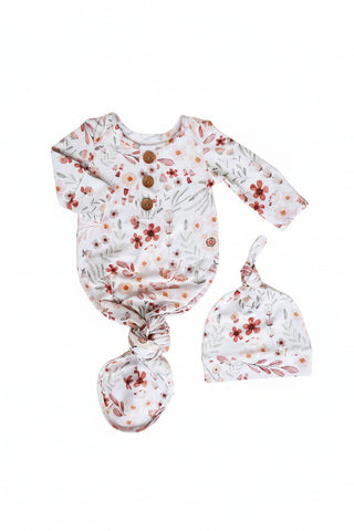 Caden Lane Baby Girl Knot Gown Sets