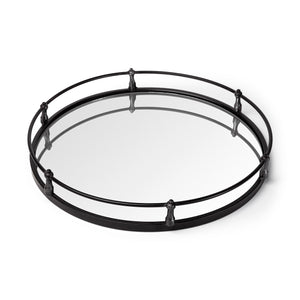 Mercana Kimbel Mirrored Base Round Tray