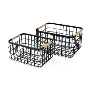 Mercana Marius Metal Baskets Set of 2