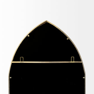 Mercana Giovanna Gold Metal Frame Pointed Arch Vanity Mirror