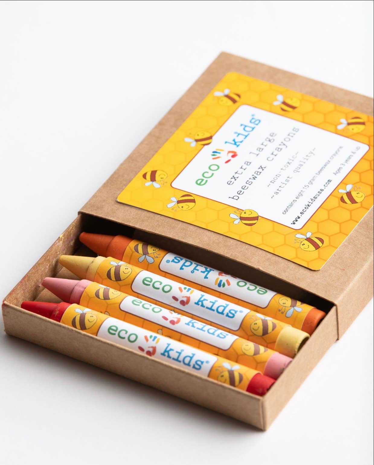 Hieno Supplies 100% Pure Beeswax Crayons Non Toxic Handmade (Rounded) –  Natural Jumbo Crayons Safe for Kids and Toddlers – Shaped for Perfect Grip  