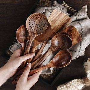 Traditional Wooden Utensil Set