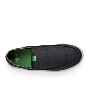 Sanuk Mens Pick Pocket Slip-On Hemp Black