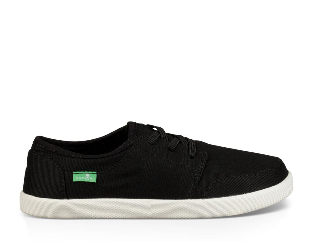 Sanuk Lil Vagabond Lace Sneaker Black - Toddler