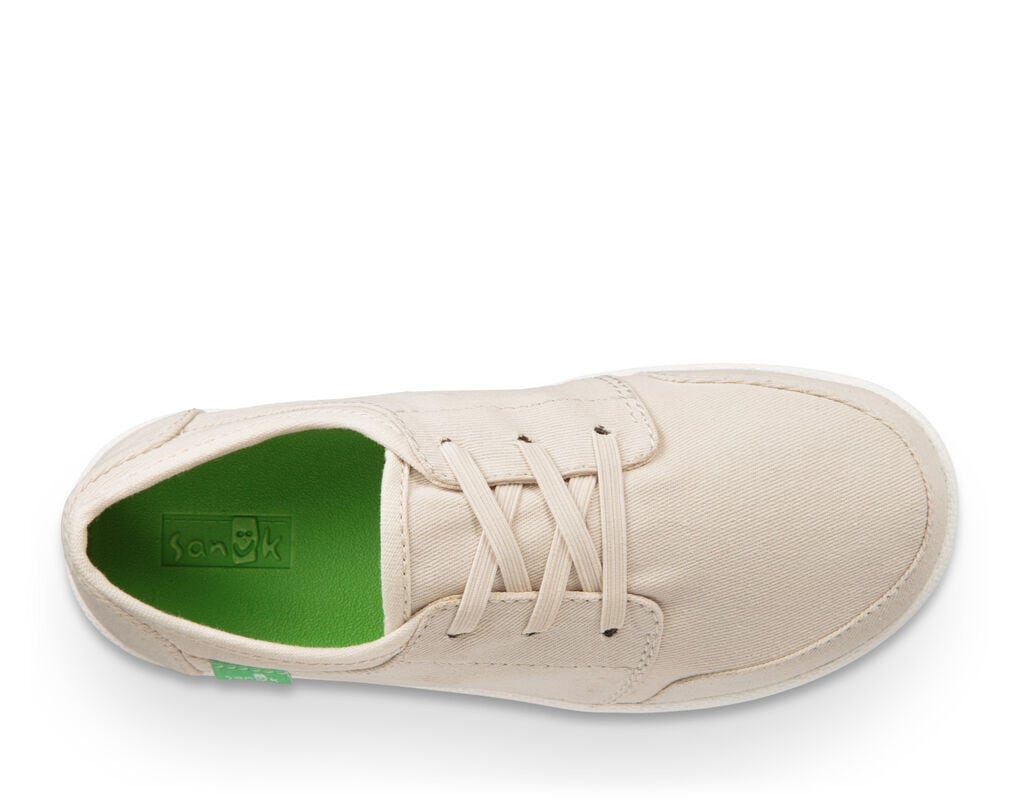 Sanuk Lil Vagabond Lace Sneaker Natural Toddler – One Common