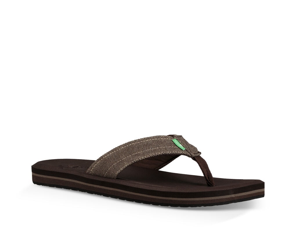 Sanuk Mens Drop-In TX Washed Brown