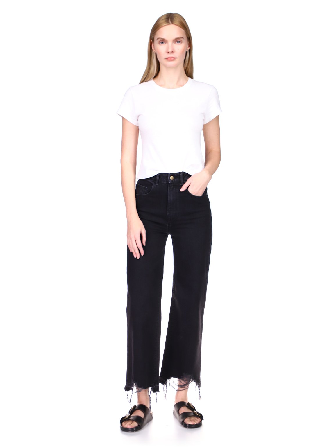 DL1961 Womens Hepburn Wide Leg High Rise Vintage