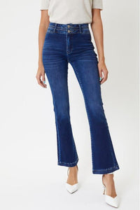 KanCan Double Waistband Flare Jeans