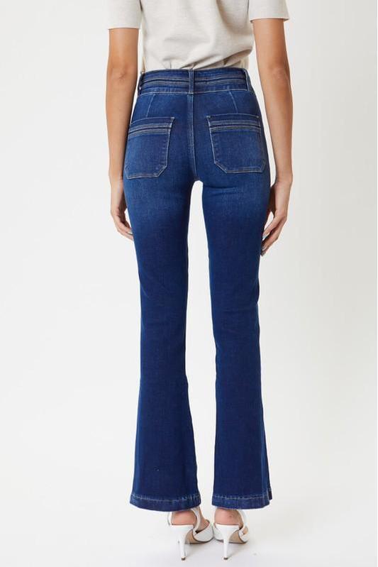 KanCan Double Waistband Flare Jeans