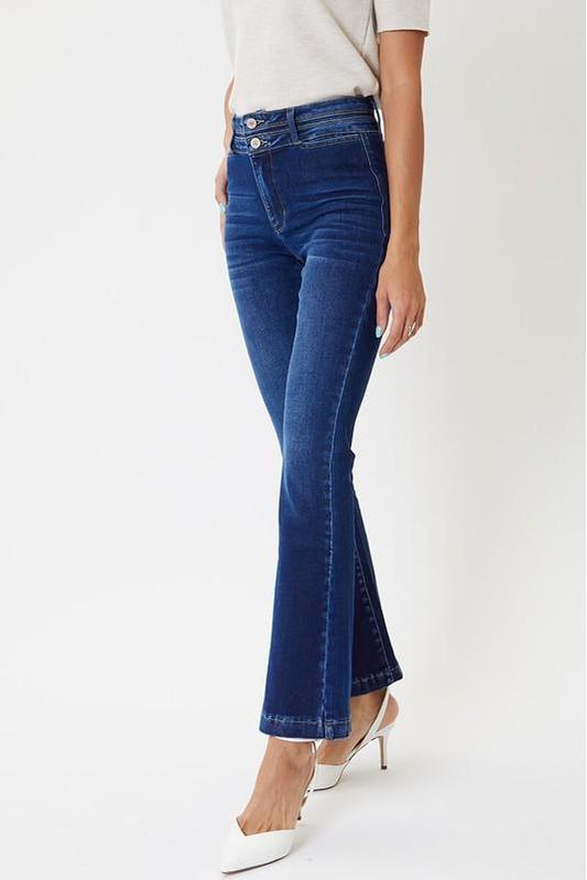 KanCan Double Waistband Flare Jeans