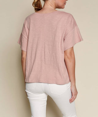 Commons Womens Rachel V Neck Crop Top