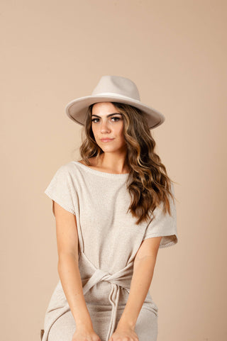 Pleated Detail Wool Fedora