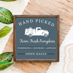 Commons Wood Sign "Hand Picked Farm Fresh Pumpkins"