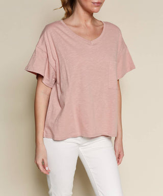 Commons Womens Rachel V Neck Crop Top