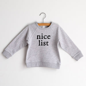 Commons Kids Holiday Pullover "Nice List"