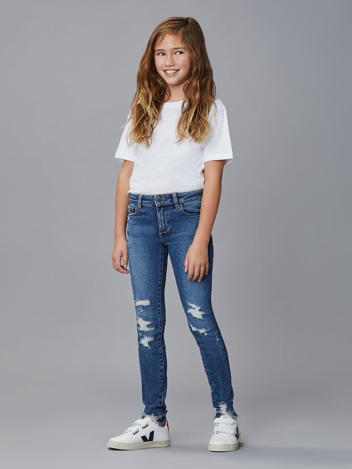 DL1961 Girls Chloe Skinny Distressed