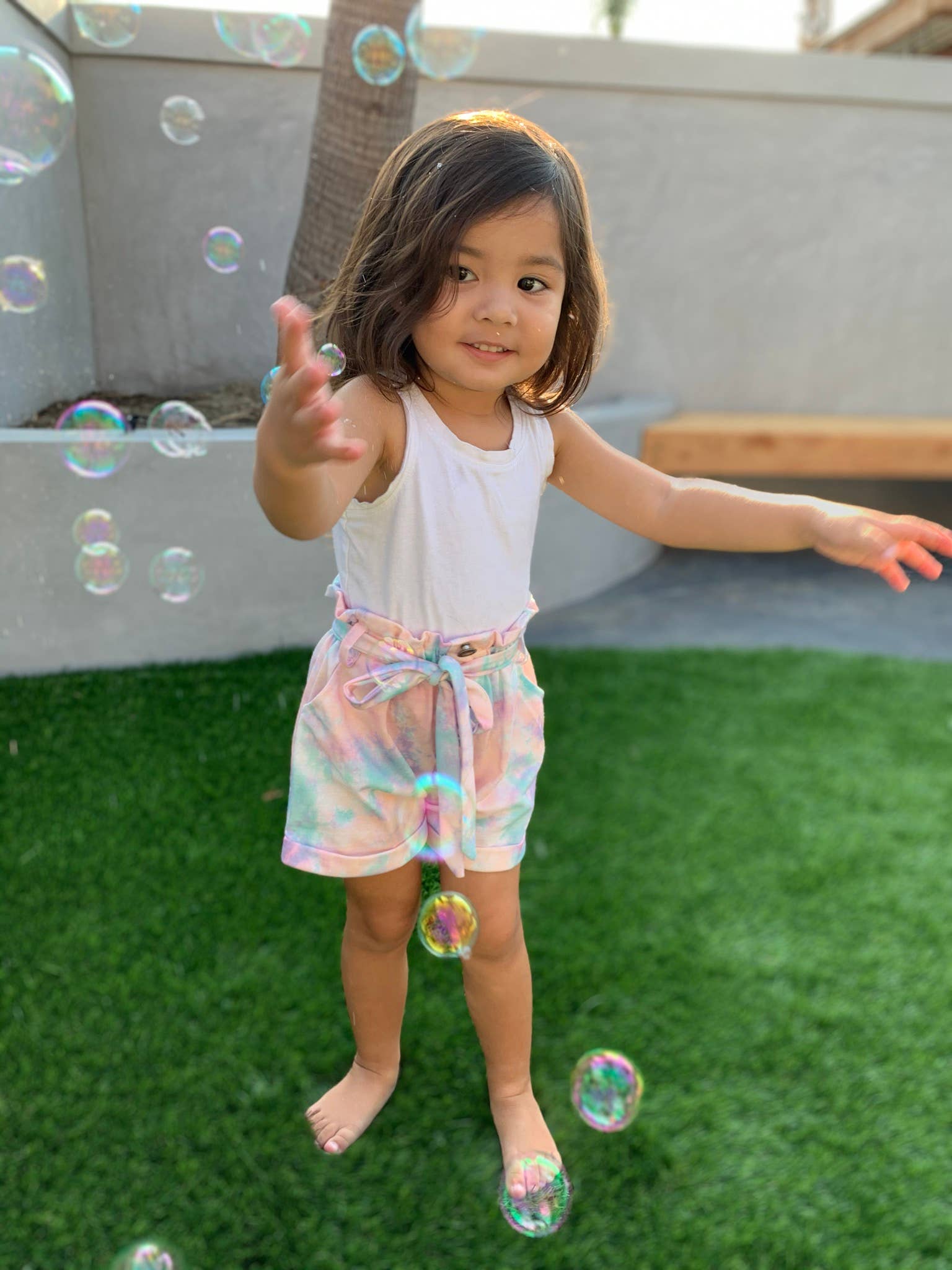 Commons Girls Cotton Candy High Waist Short