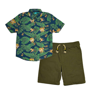 Bear Camp Palm Print Set