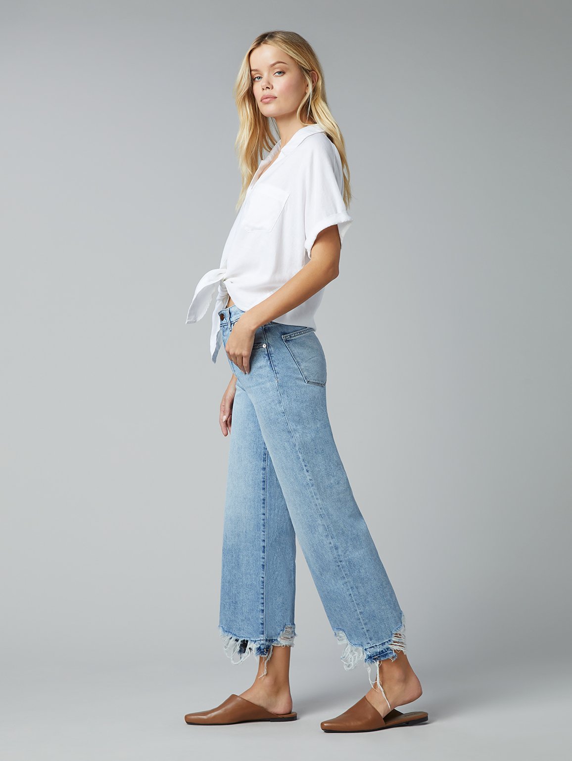 DL1961 Womens Hepburn Wide Leg High Rise Vintage