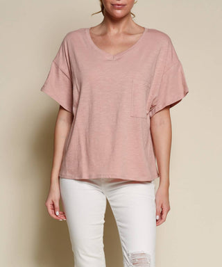 Commons Womens Rachel V Neck Crop Top