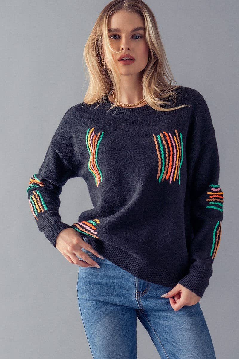 Marcy Stitched Sweater