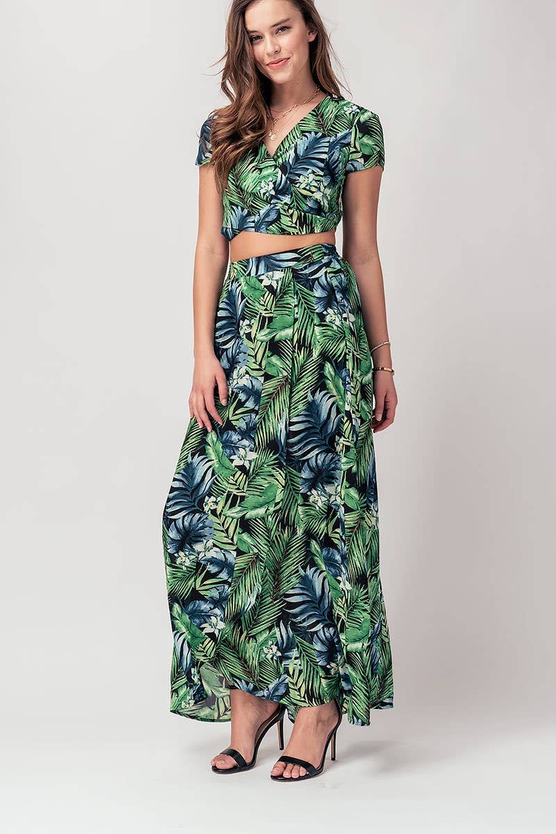 Kona Crop and Maxi Skirt Set