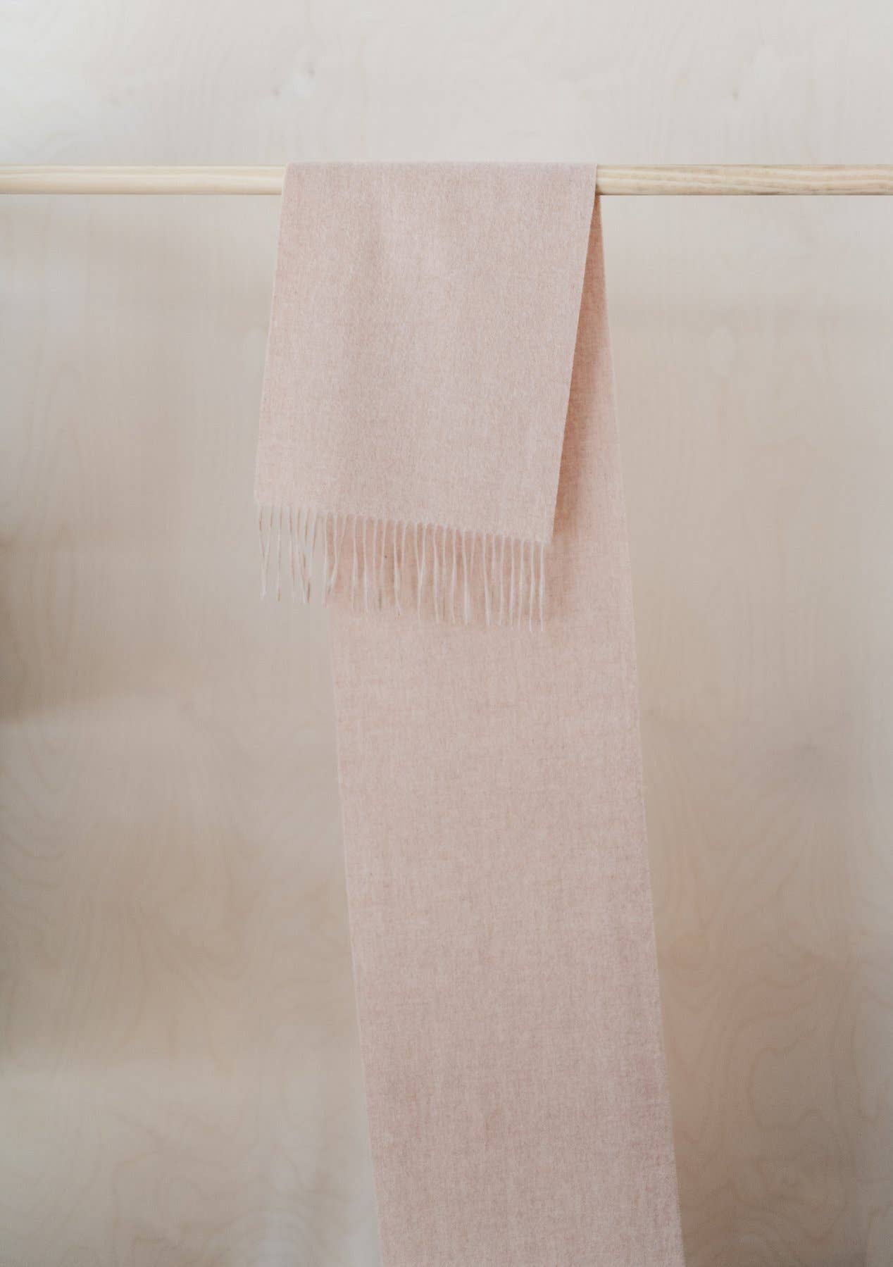 Tartan Cashmere Scarf in Sand Melange