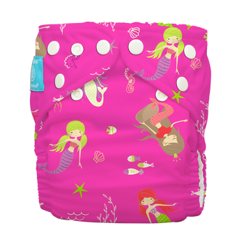 Reusable Cloth Diaper with 2 Inserts - One Size Hybrid AIO