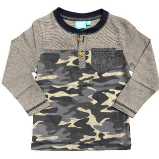 Bear Camp Henley Camo Pocket Top