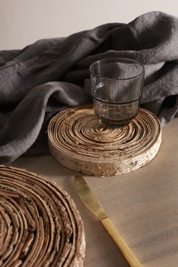 Stripped Birchwood Charger