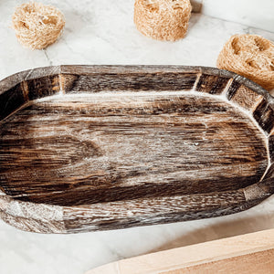 Commons Rustic Wood Tray