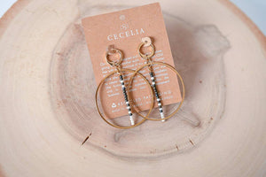 Cecelia Two Tone Seed Bead Hoops