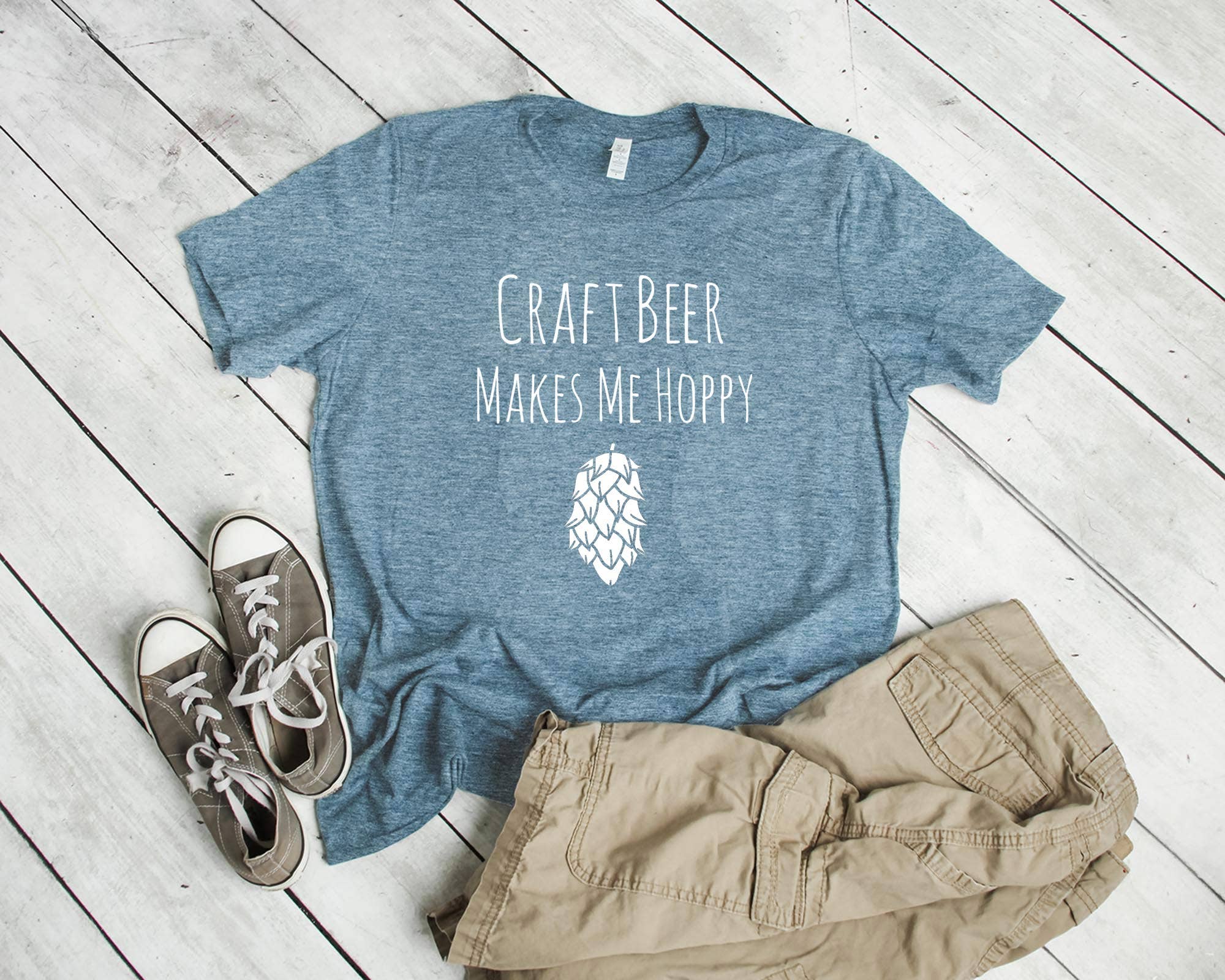 Commons Mens Tee Craft Beer Makes Me Hoppy