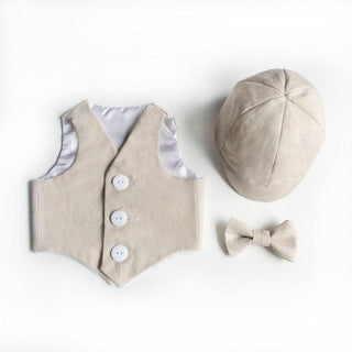 Linen Vest Set - Natural