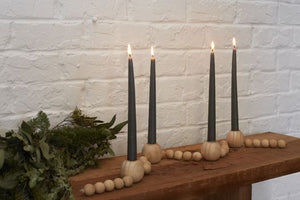 Wooden Bead Candle Holder
