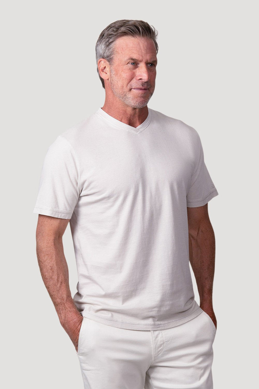 True Grit Secret Wash Cotton V-Neck Tee