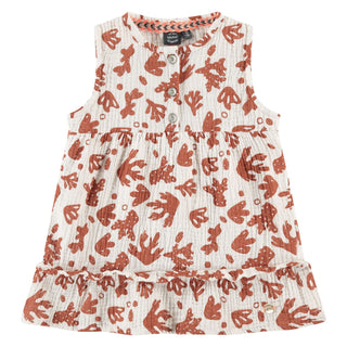 Babyface Girls Dress Coral Pattern