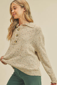 Jacee Collar Long Sleeve Sweater