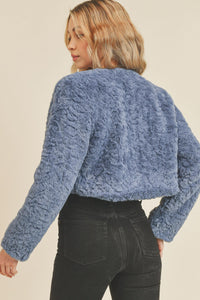 Kennia Round Neck Fur Crop Jacket