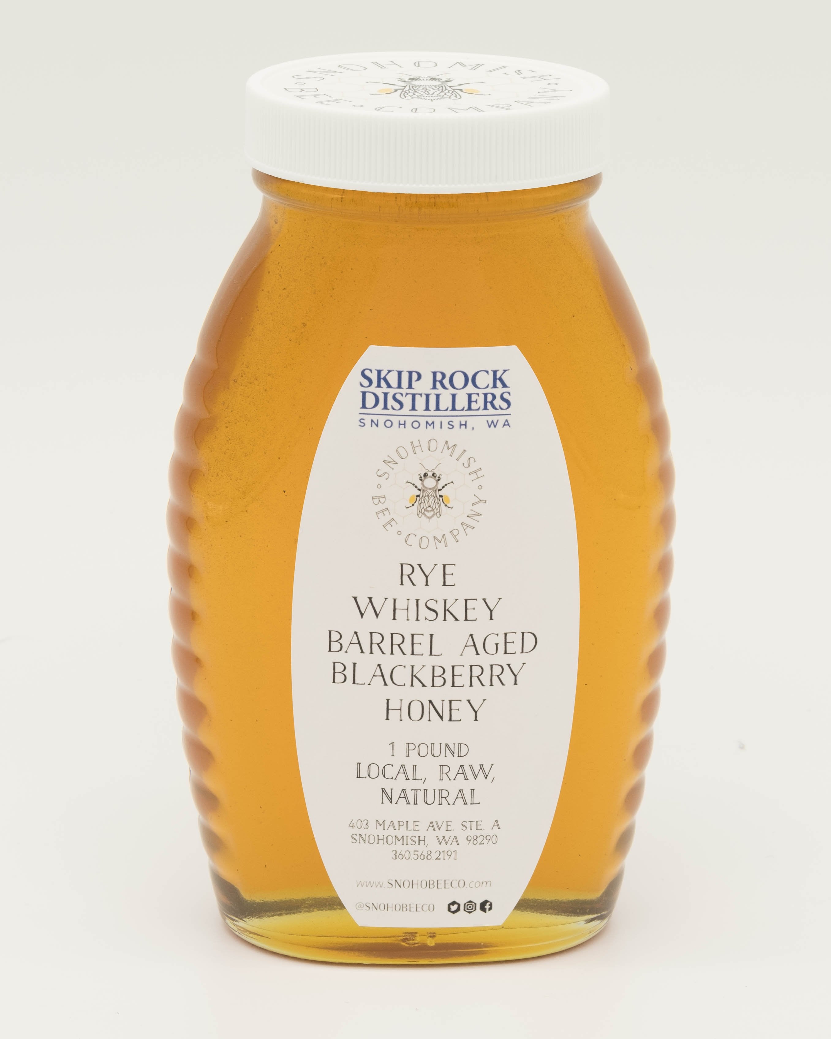 Snohomish Bee Company Rye Whiskey Barrel Aged Blackberry Honey
