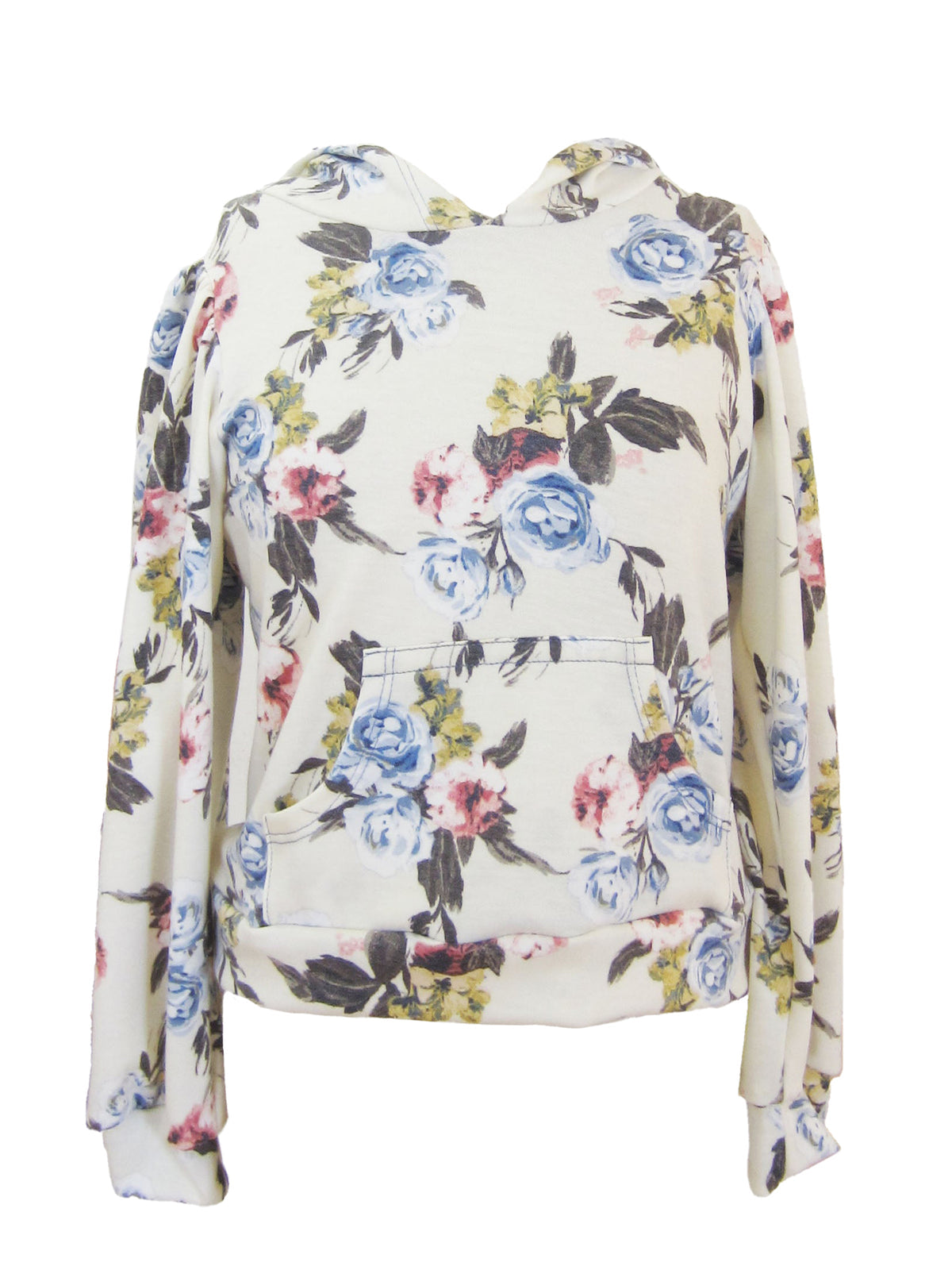 Little Mass Girls French Terry Floral Hoodie