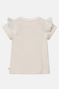 My Little Cozmo Girls Slub Ruffle Tee